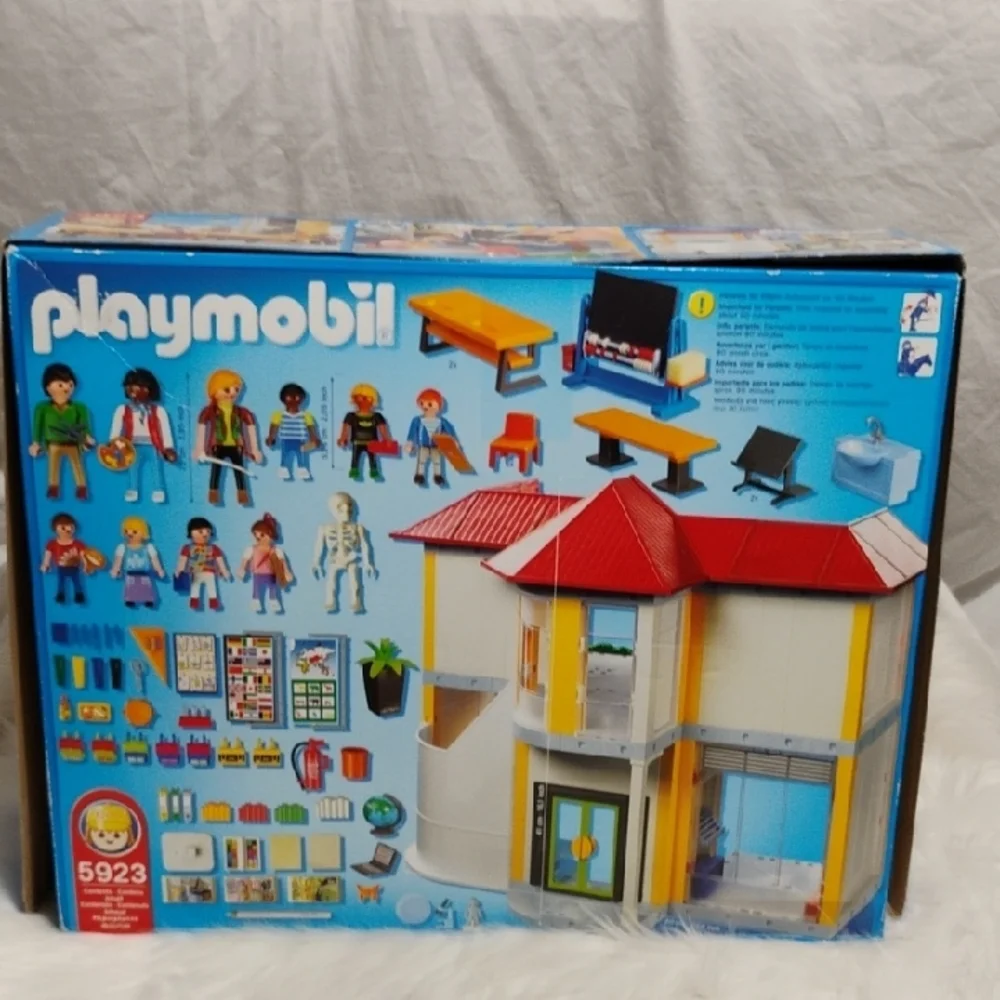#203)Playmobil 5923 491pcs City School Building Blocks Set Vintage Creative Play